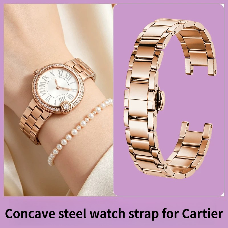 Cartier Watch Ballon Bleu - Correa de reloj de acero inoxidable