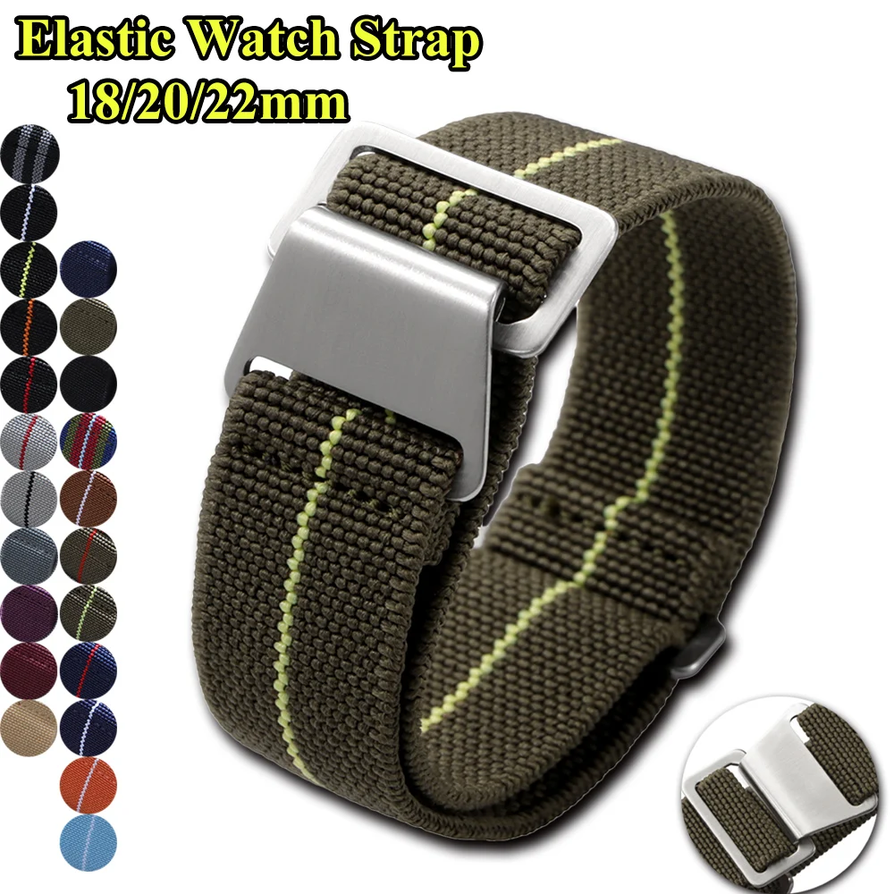 Parachute Strap Elastic - Correa de reloj elástica de 18mm,