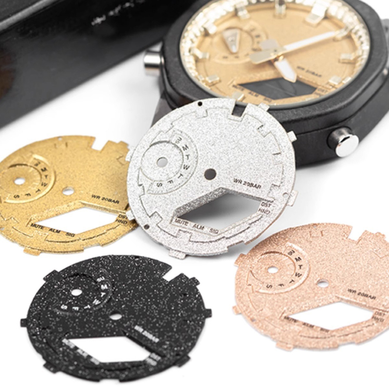 Casio Watch G-Shock Ga-2100 - Esfera con patrón de fuego dorado