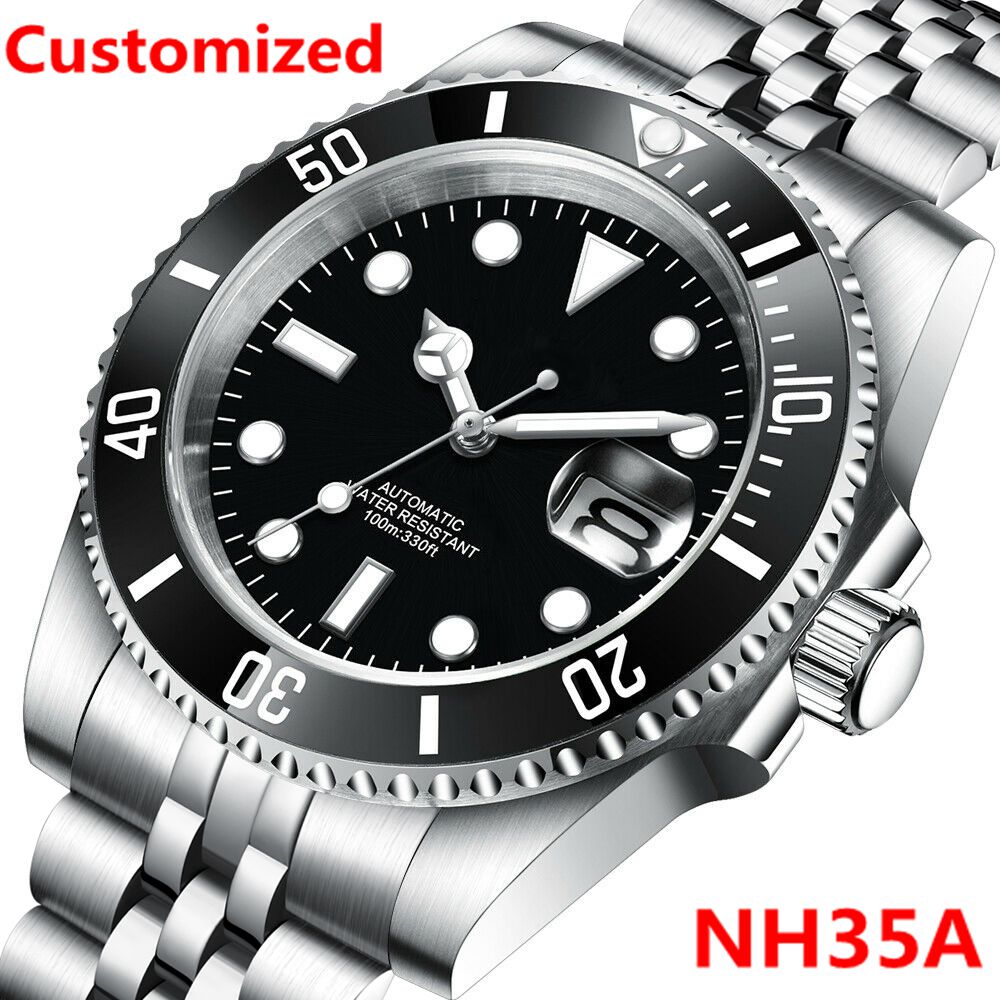 Stainless Bracelet Diver - Reloj de buceo con logotipo DIY