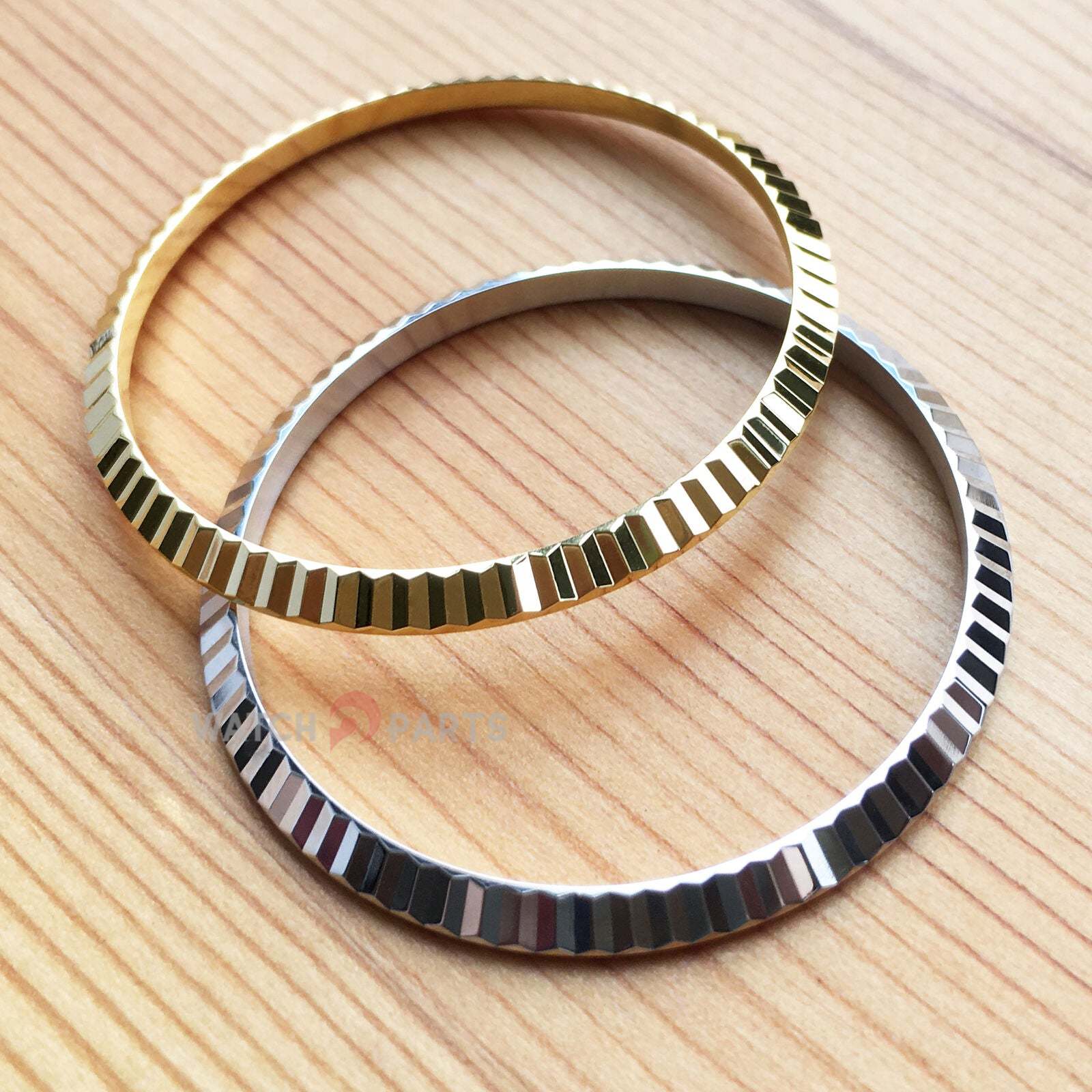 Rolex Watch Datejust - Bisel de anillo estriado de acero