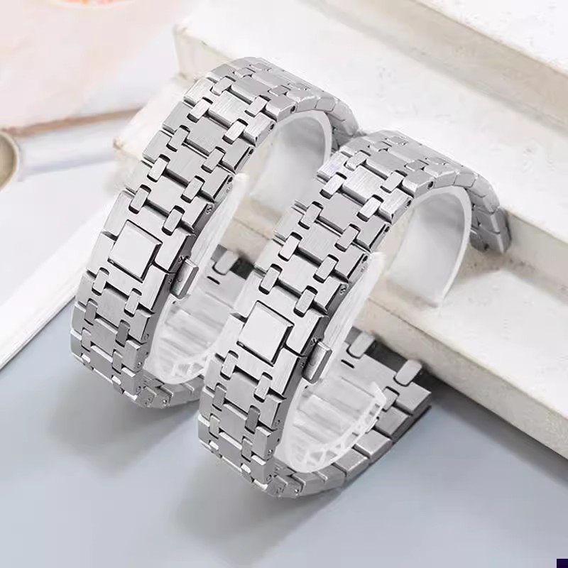 Audemars Piguet Watch Royal Oak - Pulsera de plata de acero inoxidable