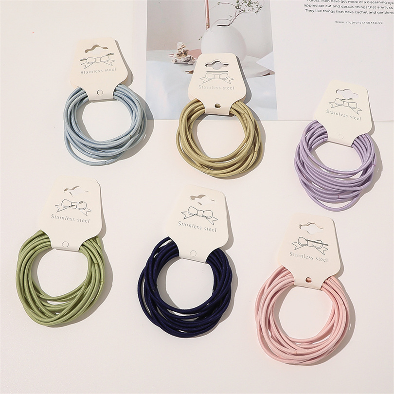 Silicone Band Women - 10 Uds. De cintas elásticas sencillas