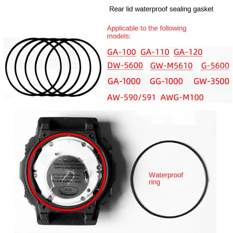 Casio Watch G-Shock Ga-2100 - Anillo impermeable de cubierta trasera para