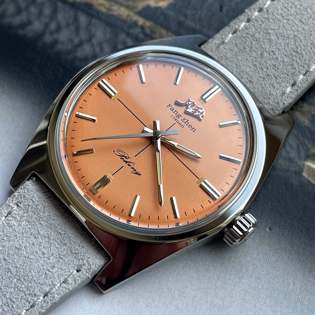 Seiko Watch Presage - Reloj Merkur con esfera de salmón,