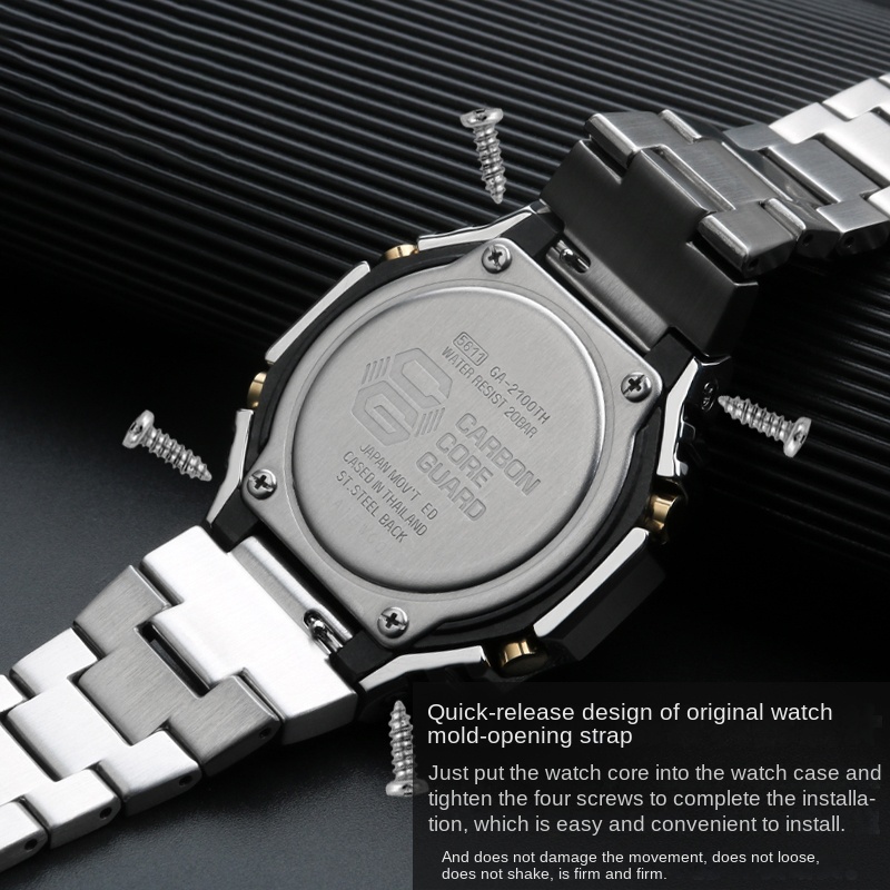 Correa de metal GA2100 para G- - Casio Watch G-Shock Ga-2100 reseña y precio