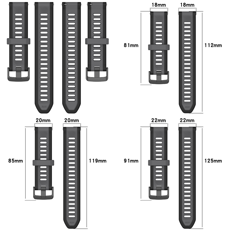 Correa de silicona con textura - Silicone Watch Band 22Mm reseña y precio