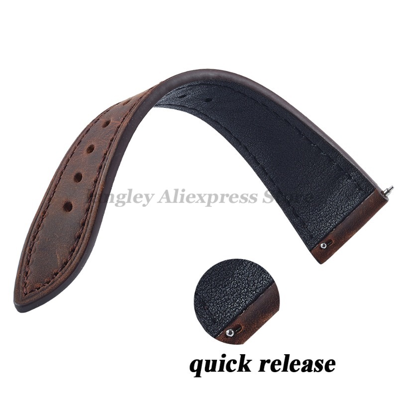 Correa de reloj de cuero genui - Leather Strap Quick Release reseña y precio