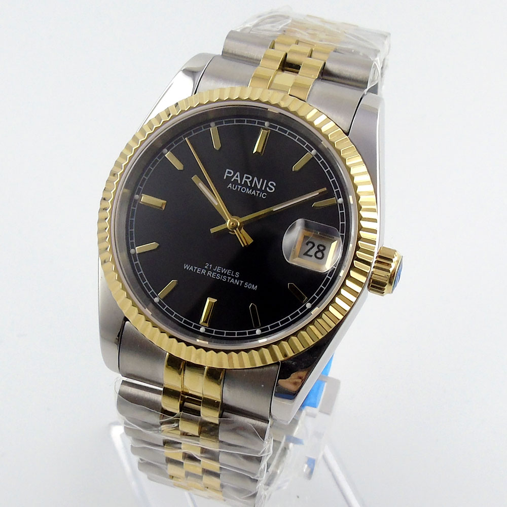 Reloj automático Parnis de 36m - Rolex Watch Datejust reseña y precio