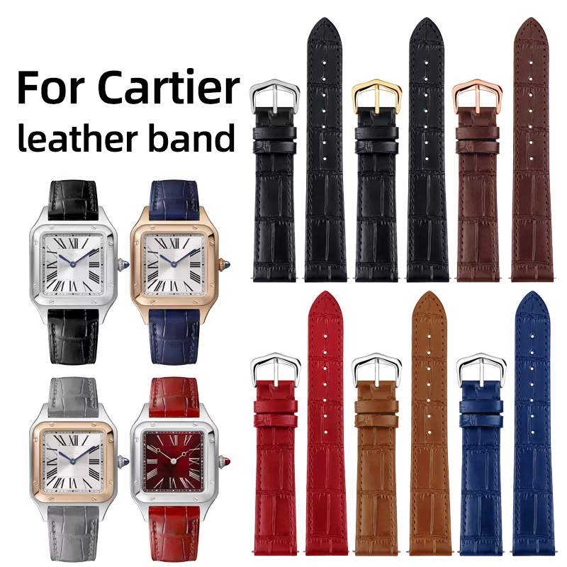 Correa de cuero genuino de 15m - Cartier Watch Santos reseña y precio
