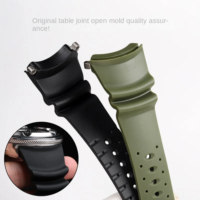 Correa de goma con extremo cur - Citizen Watch Promaster reseña y precio