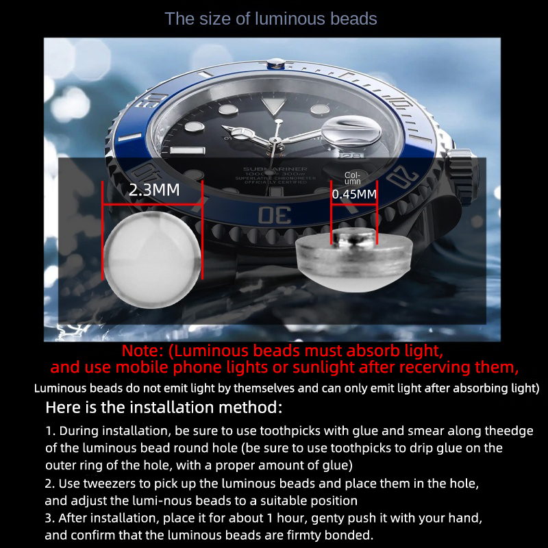 Pip luminoso de 2,3x0,45mm par - Rolex Watch Submariner reseña y precio