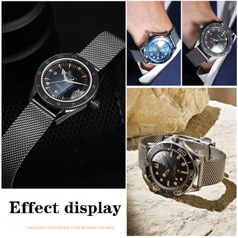 Correa de reloj milanesa de ma - Omega Watch Seamaster reseña y precio