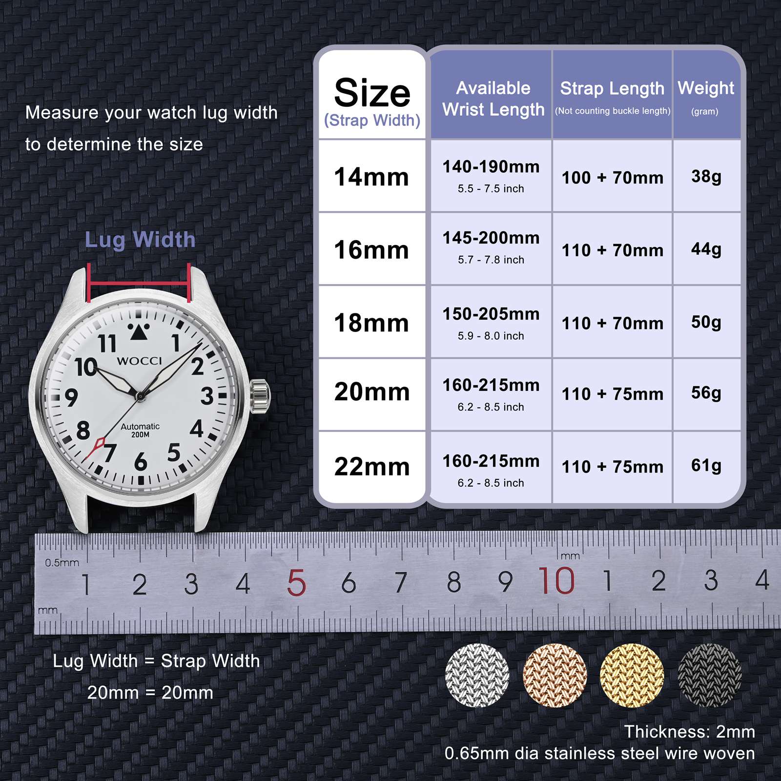 WOCCI Elite Correa de reloj de - Mesh Strap Metal reseña y precio