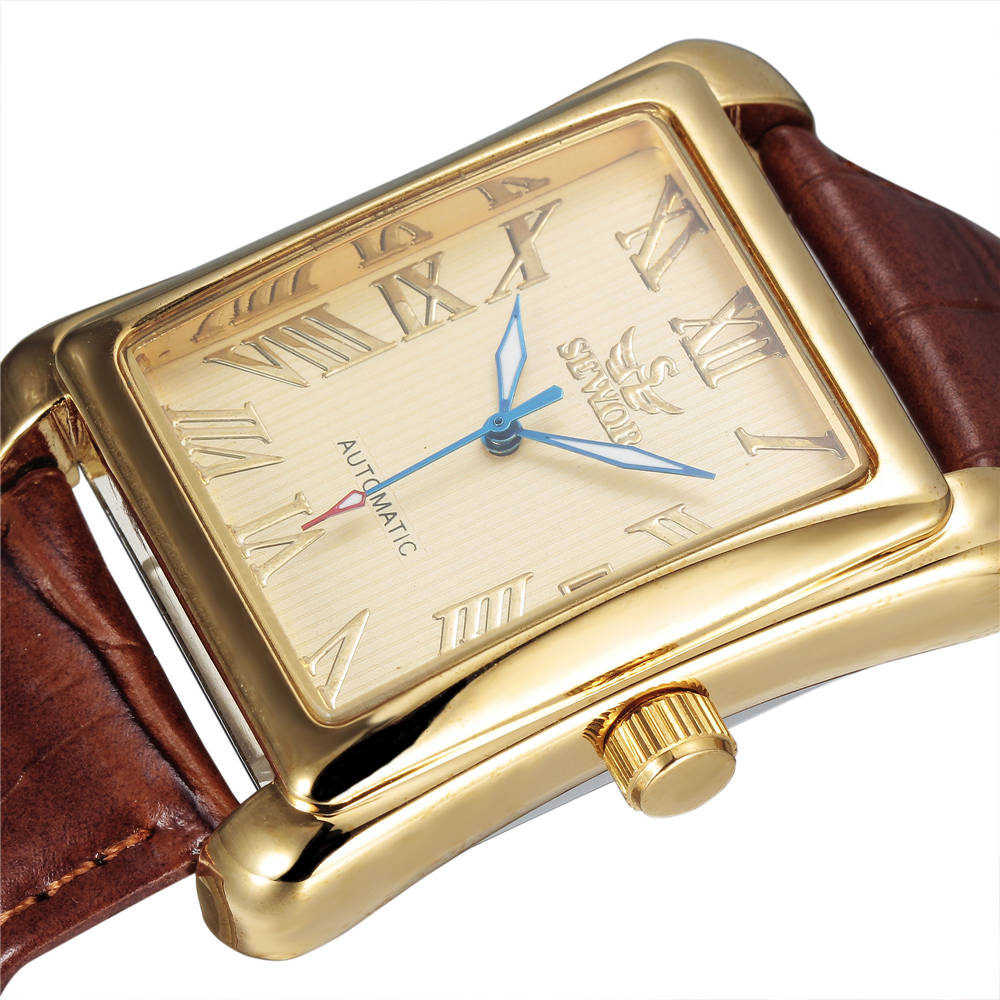 SEWOR-relojes mecánicos automá - Cartier Watch Santos reseña y precio