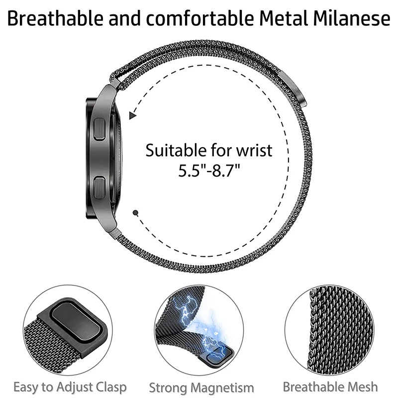Correa de 20mm para Amazfit GT - Milanese Loop Magnetic reseña y precio