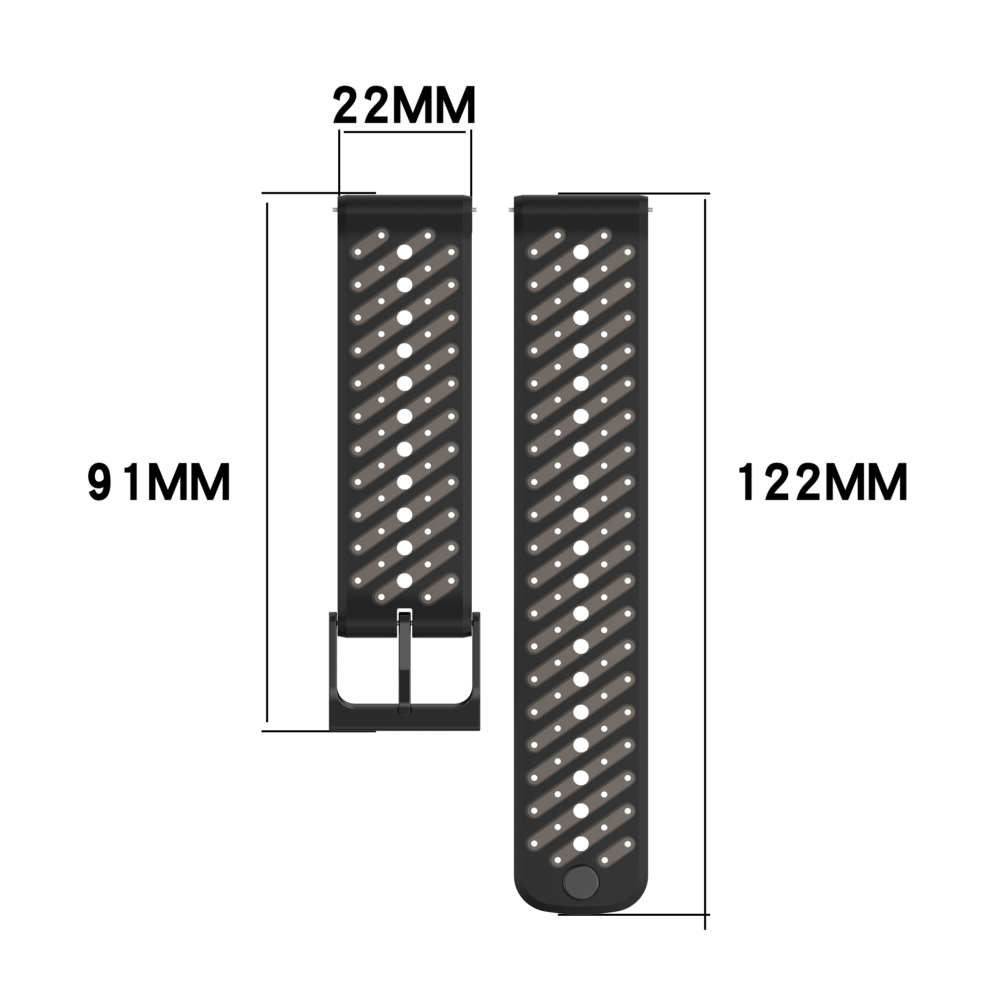 Correa deportiva de silicona p - Silicone Watch Band 22Mm reseña y precio