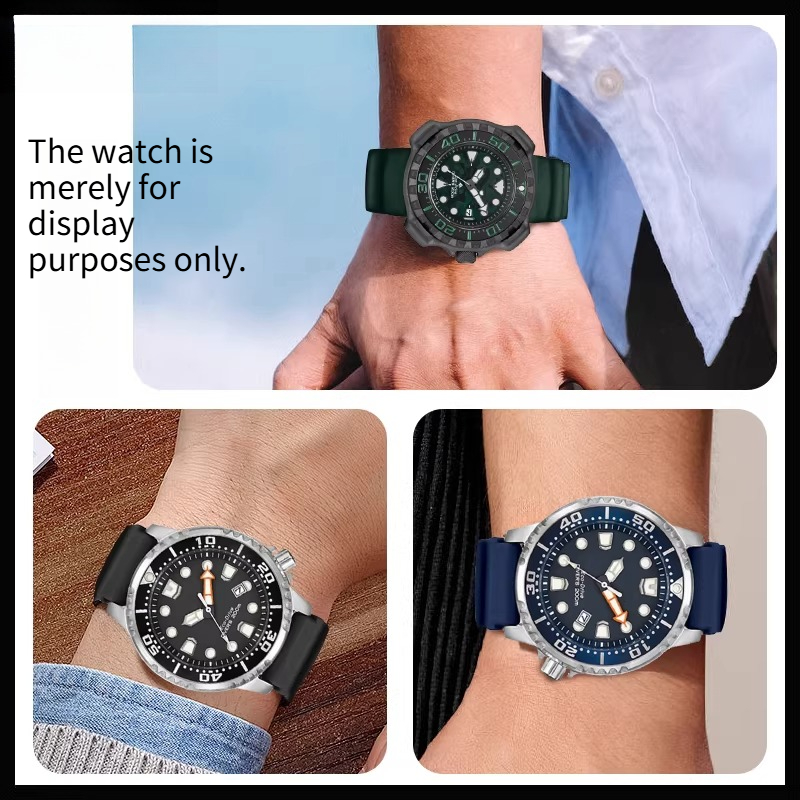 Correa de reloj de silicona co - Citizen Watch Promaster reseña y precio