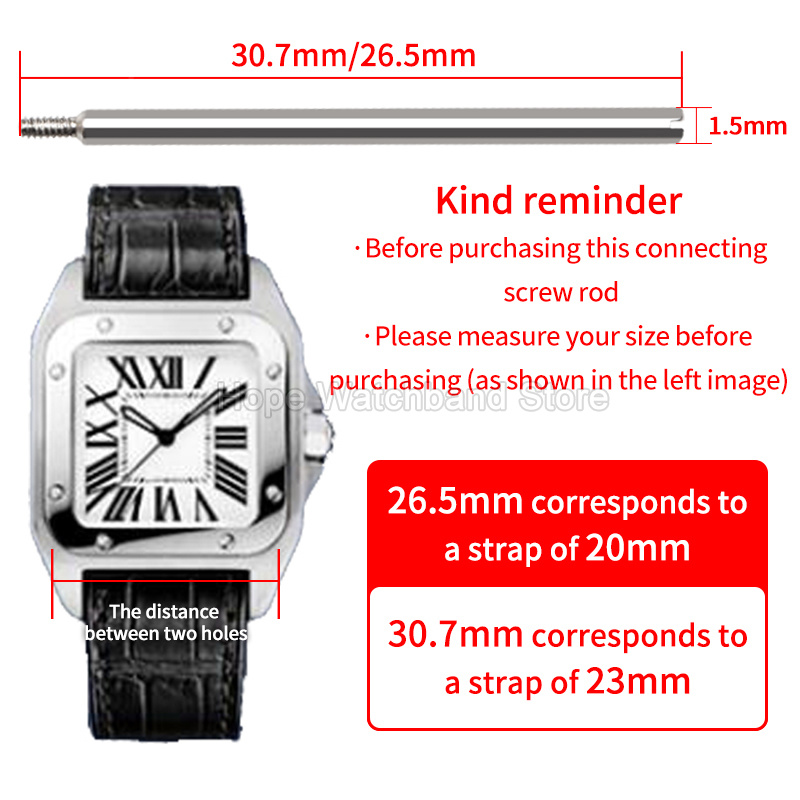 Barra de Conexión con Tornillo - Cartier Watch Santos reseña y precio