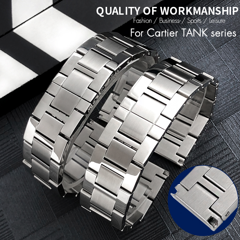 Correa de reloj de acero inoxi - Cartier Watch Santos reseña y precio